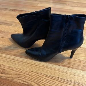 Nine West Black Leather Booties